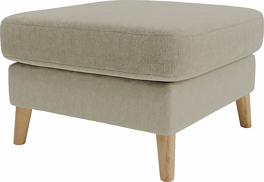 Home affaire Polsterhocker "MARSEILLE", Massivholzbeine Eiche, Landhausstil günstig online kaufen