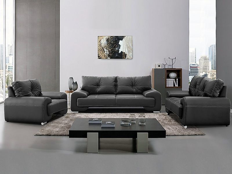 Beautysofa Big-Sofa Polstergarnitur Omega Set 3+2+1 Sofa Wohnzimmer Sofagar günstig online kaufen