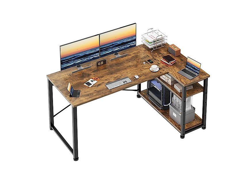 HOMALL Computertisch Eckschreibtisch Reversibel L Förmiger Schreibtisch mit günstig online kaufen