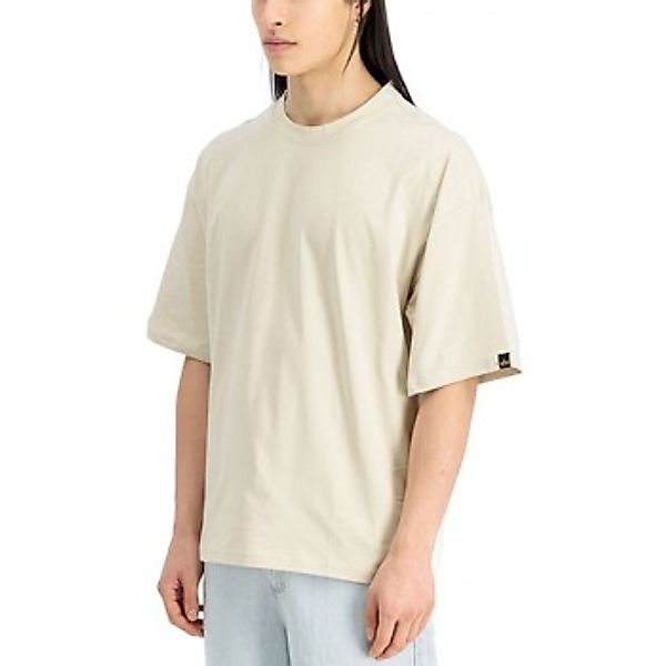Alpha Industries  T-Shirts & Poloshirts Weies T-Shirt mit Aloha-Blumen-Rcke günstig online kaufen