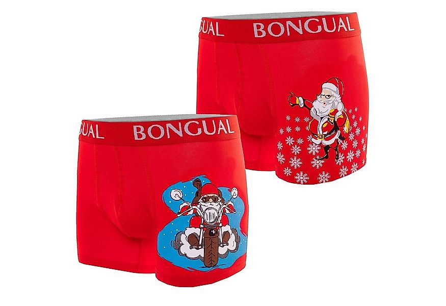 Bongual Boxershorts 2 Stück Retroshorts Santa Claus Motiv Weihnachtsunterho günstig online kaufen
