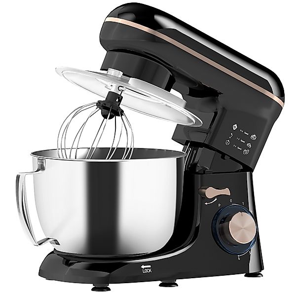 HOMCOM Planetenmischer mit 4,5L und 6 Geschwindigkeiten mit Schneebesen und günstig online kaufen