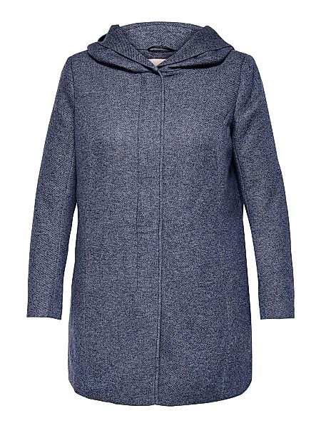 ONLY Curvy Übergangs Mantel Damen Blau günstig online kaufen