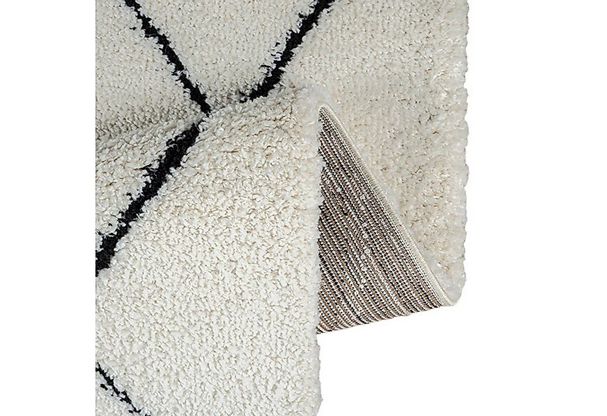 TeppichHome24 Teppich Eleganter Teppich mit Rautenmuster in Schwarz und Wei günstig online kaufen