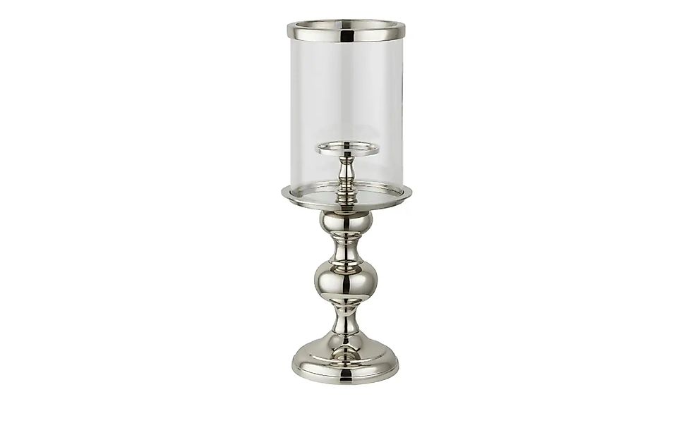 Windlicht   ¦ silber ¦ Glas ¦ Maße (cm): H: 38  Ø: 13 Accessoires > Kerzen günstig online kaufen
