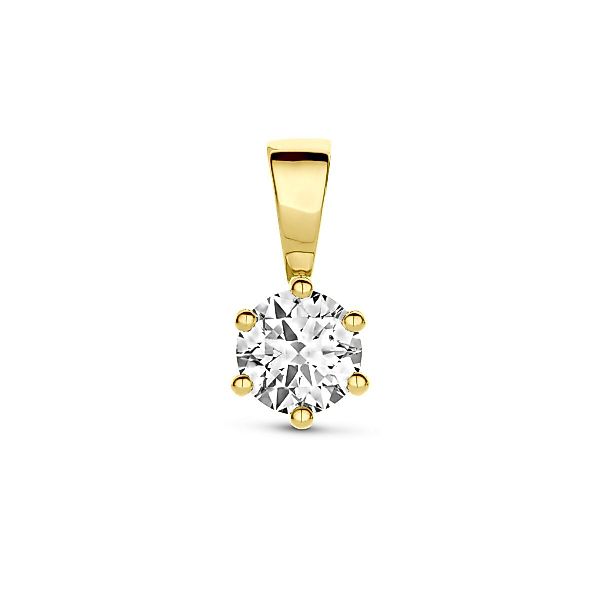 NICEANDnoble Kettenanhänger 585er Gelbgold Kettenanhänger Zirkonia günstig online kaufen
