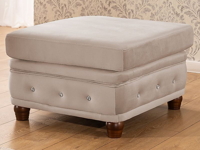 S-Style Möbel Polsterhocker Chesterfield Cleo Blink aus Samt mit Kristallst günstig online kaufen