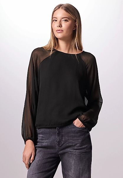 STREET ONE STUDIO Chiffonbluse, mit transparenten Ärmeln günstig online kaufen