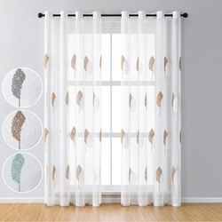 Sunicol Gardine Stickerei Transparent Vorhang mit günstig online kaufen