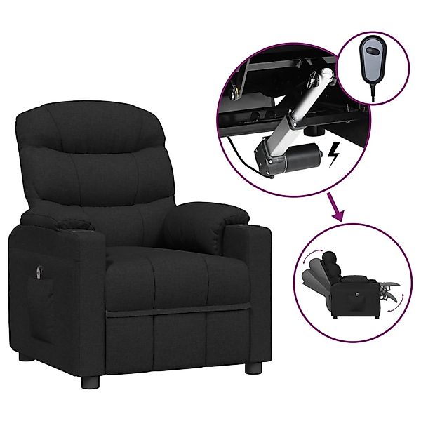 vidaXL Relaxsessel Elektrisch Schwarz Stoff 3143493 günstig online kaufen