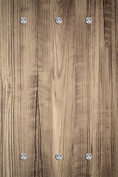 queence Garderobenleiste "Holzoptik" mit 6 Haken, 80 x 120 cm günstig online kaufen