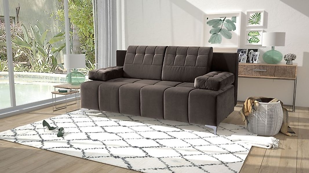 exxpo - sofa fashion 3-Sitzer »Sinus Schlafsofa, Dauerschläfer, Bettkasten, günstig online kaufen