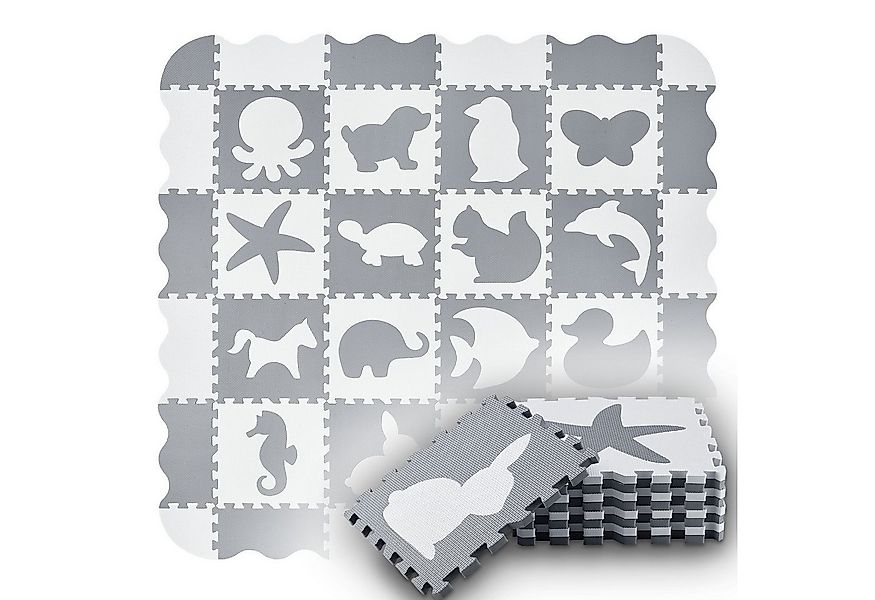 Juskys Puzzlematte Timon, mit 16 Tiermotive und Randelementen günstig online kaufen