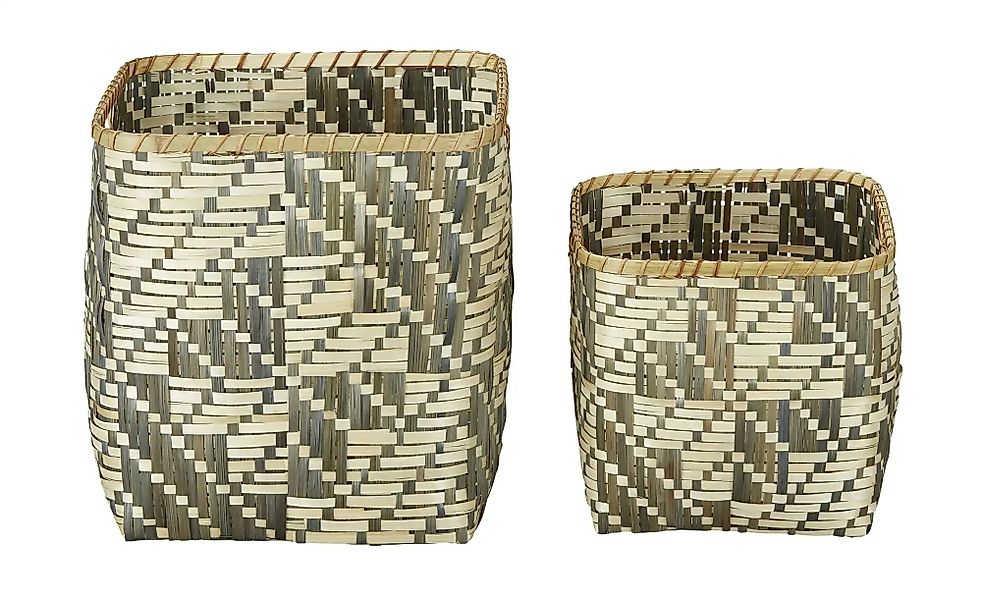 HOME STORY Aufbewahrungskorb  2er Set   ¦ mehrfarbig ¦ Maße (cm): B: 36 H: günstig online kaufen