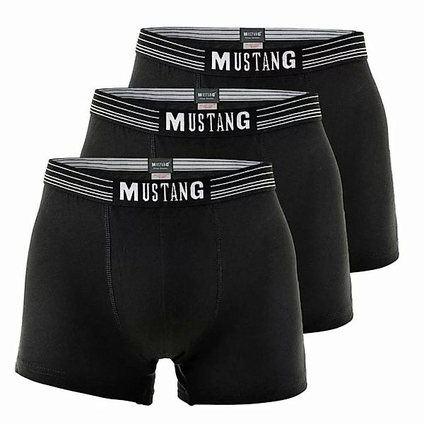 MUSTANG Herren Retroshorts 3er Pack - Boxershorts, Pants, True Denim Schwar günstig online kaufen