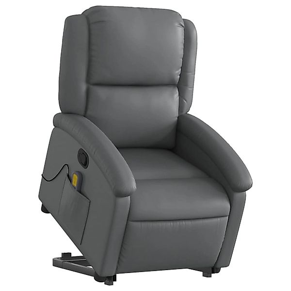 vidaXL Sessel Massagesessel mit Aufstehhilfe Grau günstig online kaufen