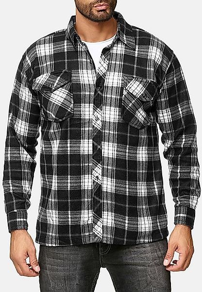 Egomaxx Langarmhemd Fleece Holzfäller Kariert Arbeiterjacke (1-tlg) MOE günstig online kaufen