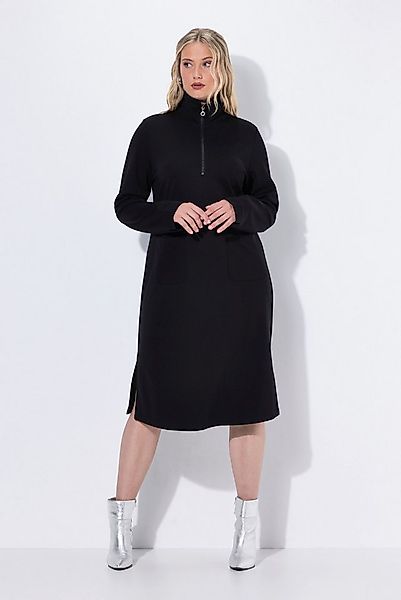 Ulla Popken Minikleid Kleid Troyerkragen Langarm Taschen günstig online kaufen