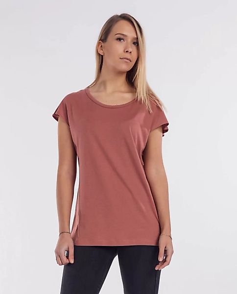 Damen T-shirt Modal-baumwolle - Nero - Rot günstig online kaufen