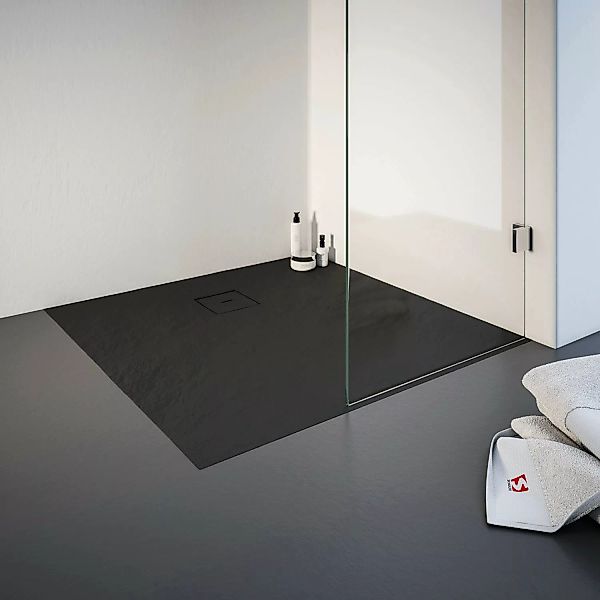 Schulte Duschwanne ExpressPlus Quadrat 90 cm x 90 cm Anthrazit günstig online kaufen