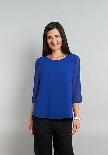Seidel Moden Chiffonbluse mit 3/4-Armen und günstig online kaufen
