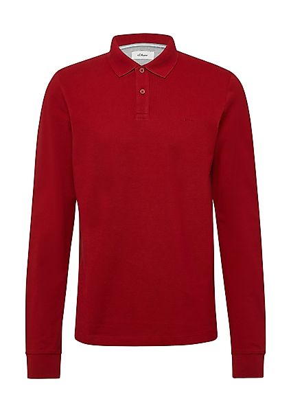 s.Oliver Langarmshirt Polo-Shirt Langarm-Poloshirt aus Baumwoll-Piqué günstig online kaufen