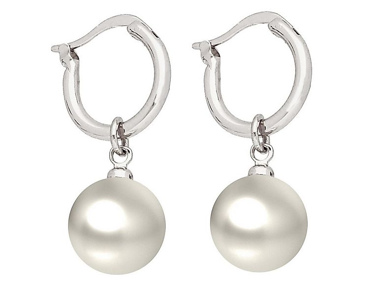 LÖB Perlenohrringe Ohrringe Hängend Creolen mit Perlen Anhänger Perlenohrri günstig online kaufen