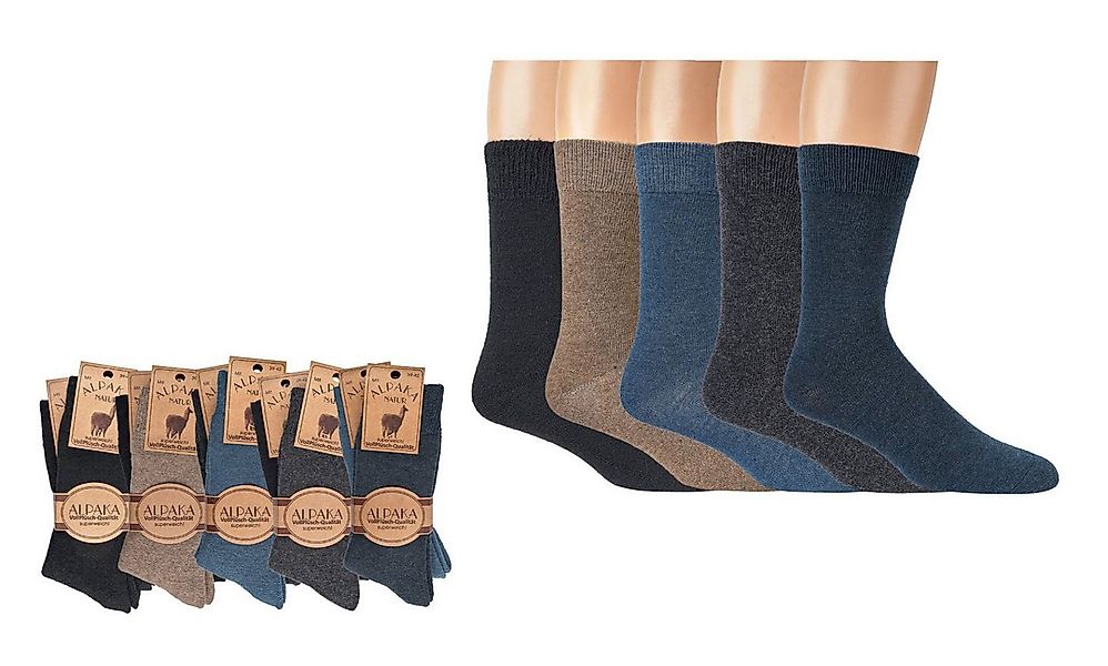 Wowerat Socken Warme Wollsocken mit Alpakawolle und Viskose bis Größe 50 (2 günstig online kaufen