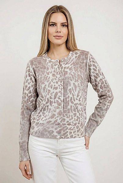 six-o-seven Strickjacke Leoparden Inside-Out Strickjacke Kaschmir modern el günstig online kaufen