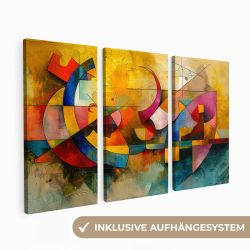 MuchoWow Leinwandbild Bunt - Geometrisch - günstig online kaufen