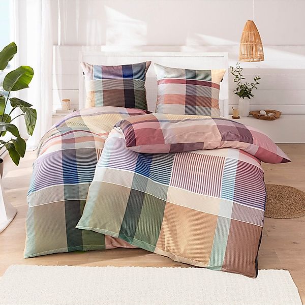 Irisette Flausch Cotton Bettwäsche Zobel 8891-90 gelb grün 135x200 günstig online kaufen