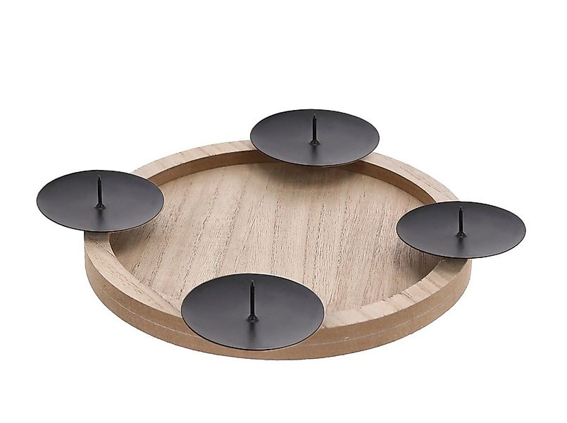 Spetebo Adventskranz Holz Adventskranz zum selbst Dekorieren - 28 cm, Kerze günstig online kaufen