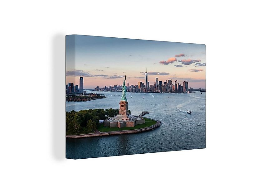 OneMillionCanvasses® Leinwandbild Die Freiheitsstatue und Ansichten von New günstig online kaufen