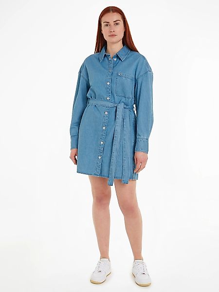 Tommy Jeans Curve Shirtkleid "TJW BELTED DENIM SHIRT DRESS EXT" günstig online kaufen