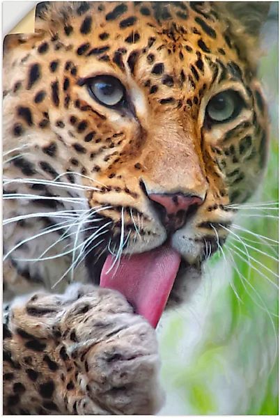 Artland Wandbild »Leopard«, Wildtiere, (1 St.), als Leinwandbild, Poster, W günstig online kaufen