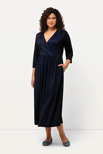 Ulla Popken Maxikleid Midikleid Punkte Wickeloptik günstig online kaufen