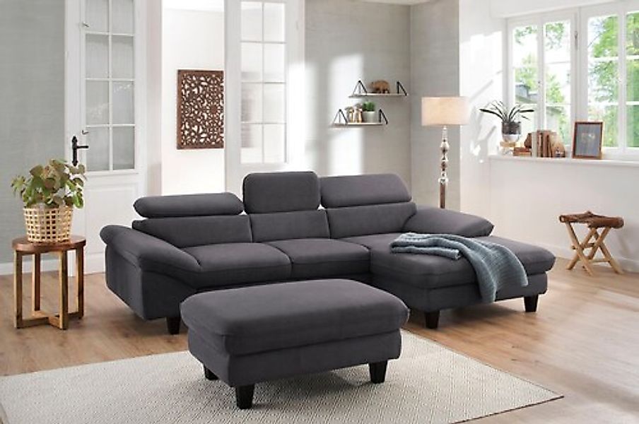 Home affaire Ecksofa »Pilot L-Form«, mit Kopfteilverstellung, wahlweise mit günstig online kaufen