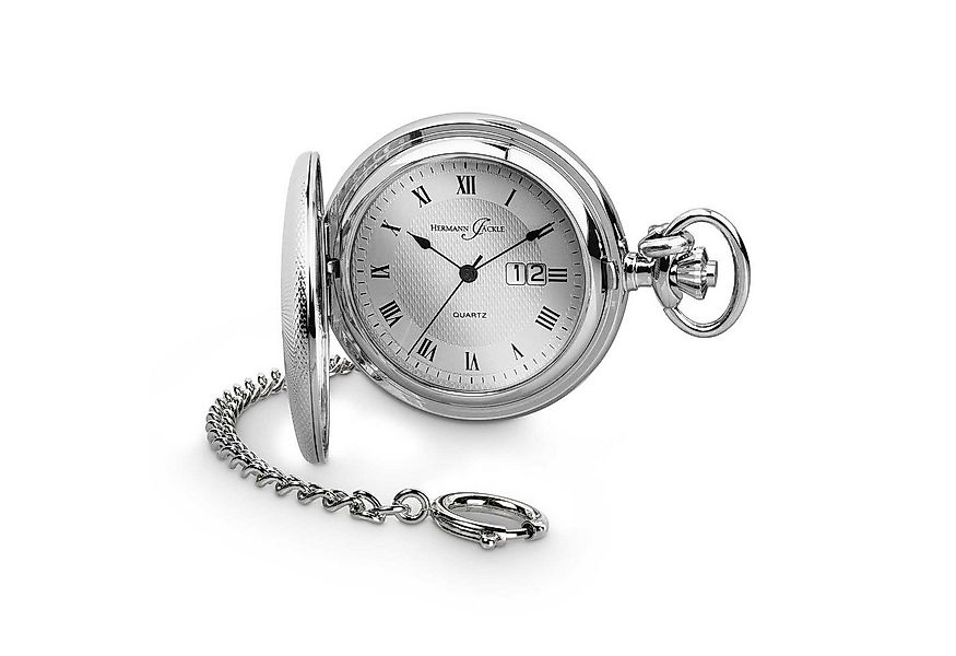 Hermann Jäckle Taschenuhr "Koblenz II" BigDate Quarz, 50 mm, mit Kette & Re günstig online kaufen
