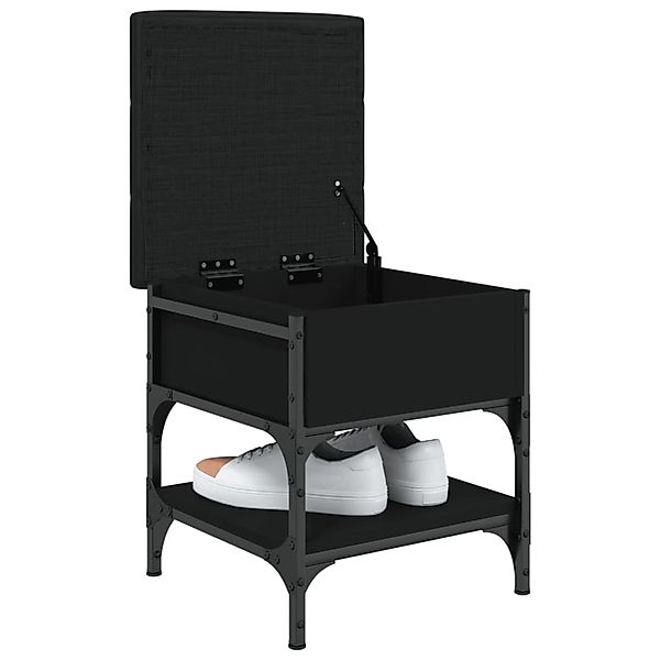 vidaXL Sitzbank Schuhbank Schwarz 42x42x45 cm Holzwerkstoff günstig online kaufen