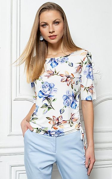 Passioni Print-Shirt mit Blumendruck und 3/4-Ärmeln günstig online kaufen