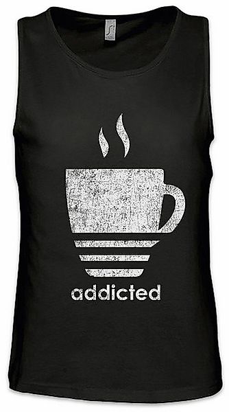 Urban Backwoods Tanktop Coffee Addicted Ärmelloses T-Shirt Kaffee Kaffeetri günstig online kaufen
