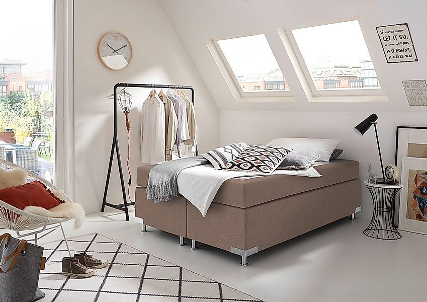 Westfalia Schlafkomfort Boxspringbett "Holland" ohne Kopfteil, frei im Raum günstig online kaufen