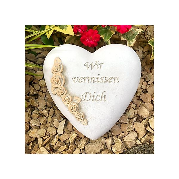 Radami Gartenfigur XXL Grabherz Spruch "Wir günstig online kaufen