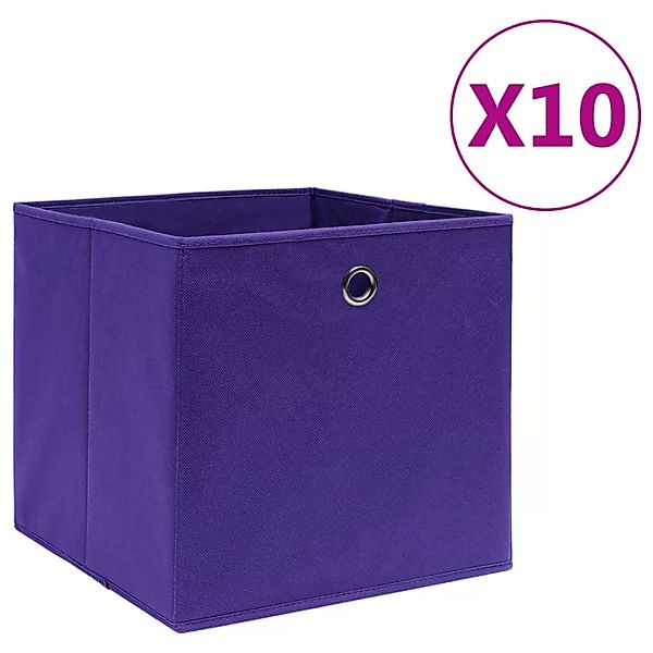 Aufbewahrungsboxen 10 Stk. Vliesstoff 28x28x28 Cm Violett günstig online kaufen