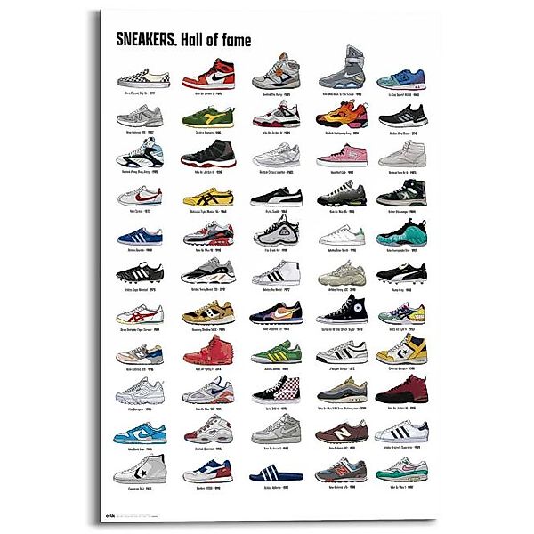 Wandbild SNEAKERS HALL OF FAME Deco Panel ca. 60x90 cm DPN97170 günstig online kaufen