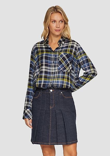 s.Oliver Langarmbluse Bluse Karierte Hemdbluse aus günstig online kaufen