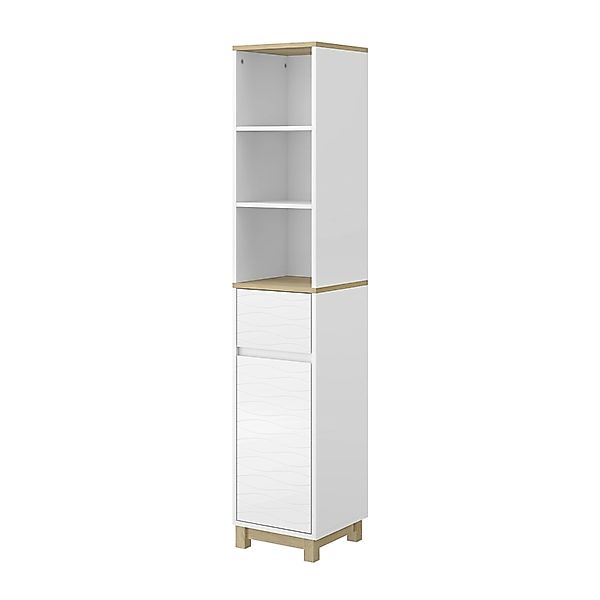 Vicco Badezimmermöbel Livia Weiß 30 x 151 cm mit Schubladen günstig online kaufen
