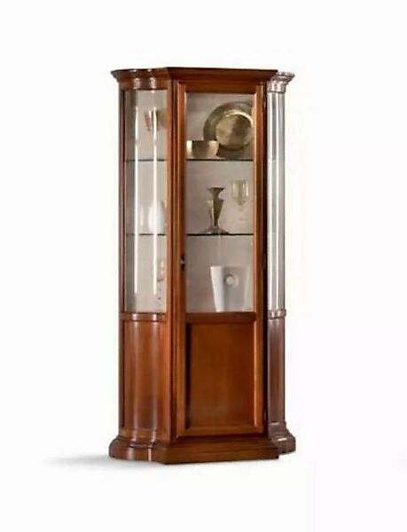 JVmoebel Vitrine Braun Vitrine Glas Wohnzimmer Holz Anrichte Italienische M günstig online kaufen