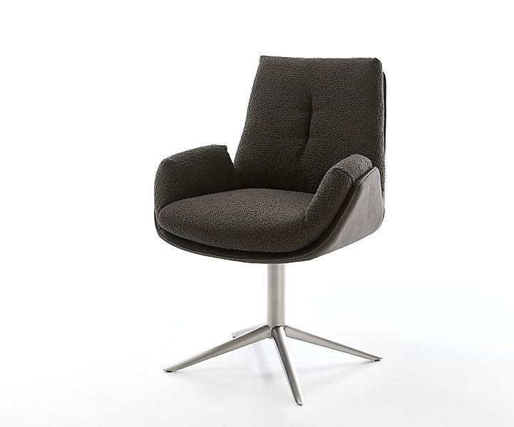 Drehstuhl Clea-Flex Materialmix Schwarz Fußkreuz Edelstahl 360° drehbar Wip günstig online kaufen