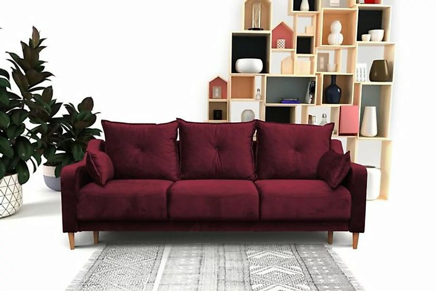 Beautysofa Sofa LENNY, 217 cm Polstersofa, Sofa im Skandinavisches Stil, mi günstig online kaufen